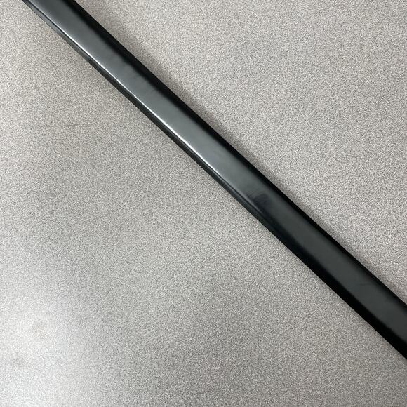 Vtg Crookhorn Brush Off Leather Belt Mens 42 Black Polished Silver Buckle 1.25" - Picture 4 of 10